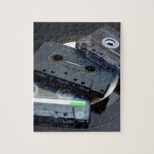 80er Retro-Design - Audiokassetten Puzzle