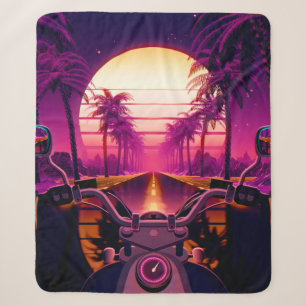 80er retro futuristischen Science-Fiction Hintergr Sherpadecke