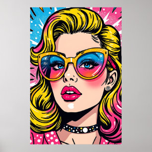 80er Retro Glam Pop Art Poster