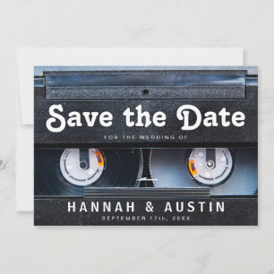 80er Retro-Kassette 1980er Hochzeit Save the Date