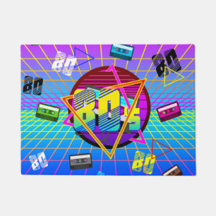 80er Retro Kassettenband Old School Fußmatte