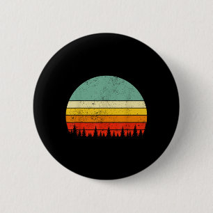 80er Retro Kiefern Wildlife Natur Vintage Wald Button