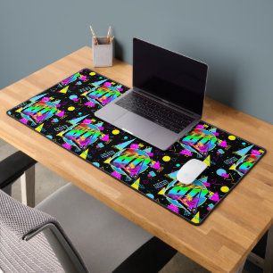80ER RETRO-MODESTIL BUNTE FORMEN SCHREIBTISCHUNTERLAGE