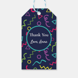 80er Retro Neon Memphis Custom Geburtstag Vielen D Geschenkanhänger