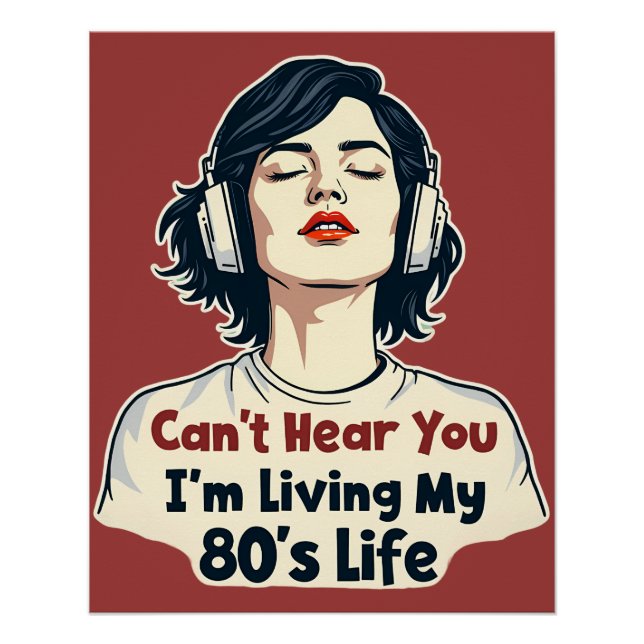 80er Retro Nostalgic Music Lover Throwback Design Poster (Vorderseite)
