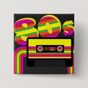 80er Retro Party Button