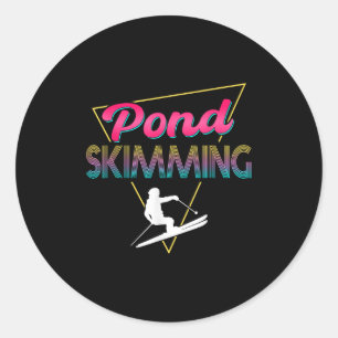 80er Retro Pond Skimml Skimml Skilift Runder Aufkleber