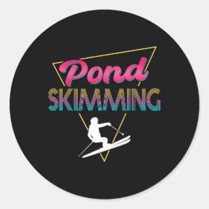 80er Retro Pond Skimml Skimml Skilift Runder Aufkleber