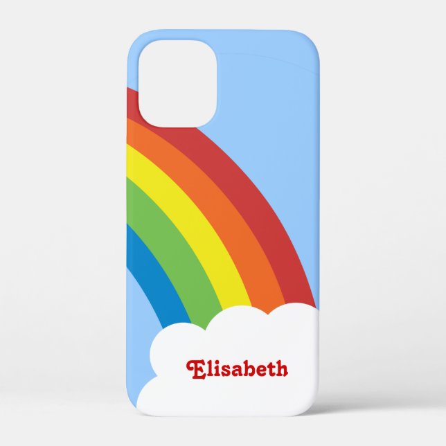80er Retro Rainbow Personalisiert iPhone 4/4S Fall Case-Mate iPhone Hülle (Rückseite)