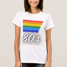 80er Retro Regenbogen Vintage Damen T-Shirt