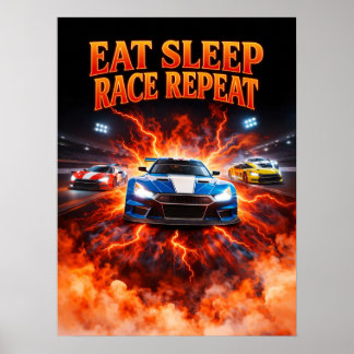 80er Retro-Renn-Bootleg-Art Poster