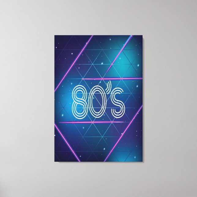 80er Retro Style Leinwanddruck (Vorderseite)