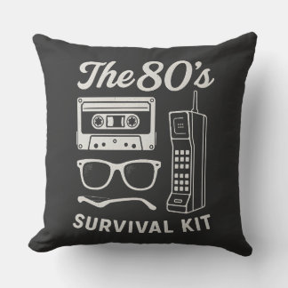 80er Retro-Überlebenskit Nostalgie-Ästhetik-Design Kissen
