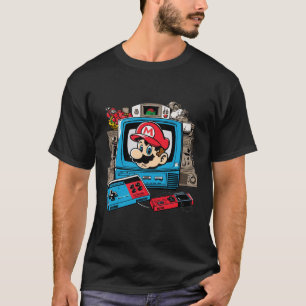 80er Retro Video Game NES Gaming Mario Style Logo! T-Shirt