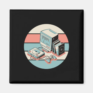 80er Retro-Vintage-Gamer-Arcade-Maschine Gaming-Ge Magnet