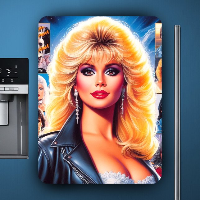 80er Retrowave-Frau Magnet (Von Creator hochgeladen)