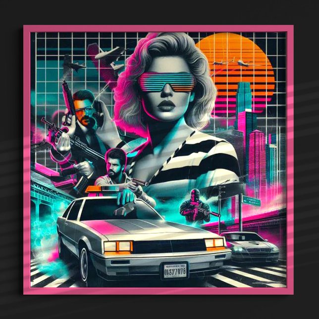 80er Retrowave Girl Poster (Von Creator hochgeladen)