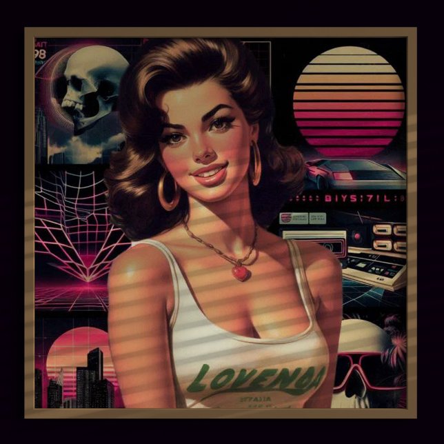 80er Retrowave Girl Poster (Von Creator hochgeladen)