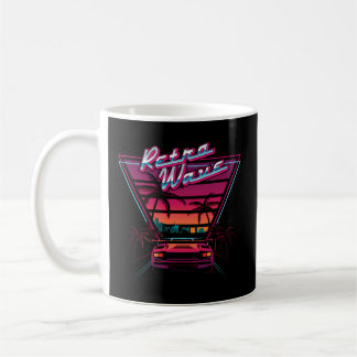 80er Retrowave Synthwave Liebe Wave Miami Beach Kaffeetasse