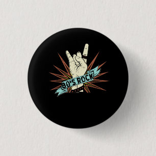 80er Rock Band 80er Rock and Roll Music Lover Rock Button