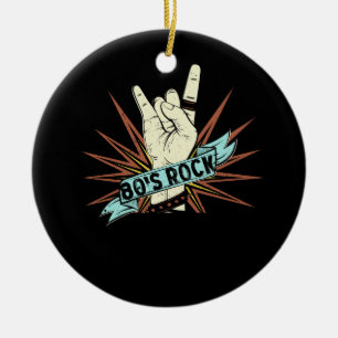 80er Rock Band 80er Rock and Roll Music Lover Rock Keramik Ornament