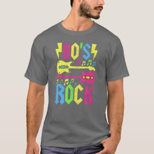 80er Rock-Konzert-Outfit 1980er Mode 80er Band fri T-Shirt