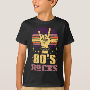 80er Rock Rocker Hand Retro Punk Metal Musik Männe T-Shirt