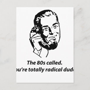 80er rufen zurück postkarte