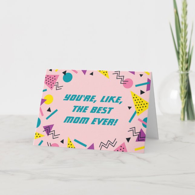 80er Slang Mütter Tageskarte Karte (Vorderseite)