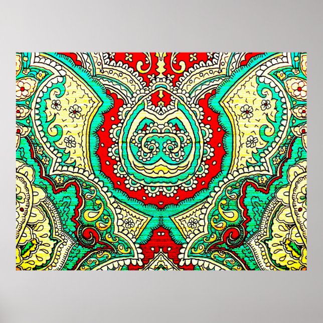 80er-Stil, hell, neon, schön, psychedelisch Poster (Vorne)