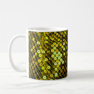 80er-Stil sequenzierte Textilverschluss. Kaffeetasse