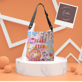 80er-Stil von Funky Tote Tragetaschen Mit Langen Trägern