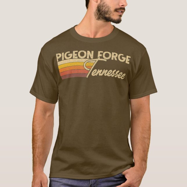 80er Style Pigeon Forge Tennessee T-Shirt (Vorderseite)