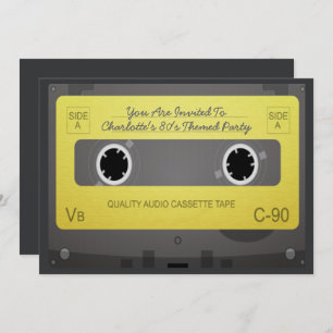 80er Style Retro Music Tape Party Einladung