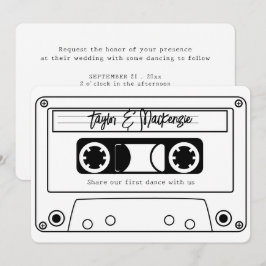 80er Style Retro Musik-Tape Hochzeit Einladung