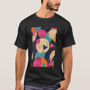 80er Synthwave Retro Abstraktes Muster Art 1 T-Shirt