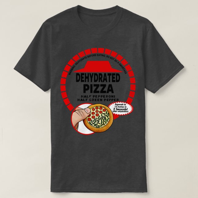 80er Time Travel Retro Scifi Futuristische Pizza T-Shirt (Design vorne)