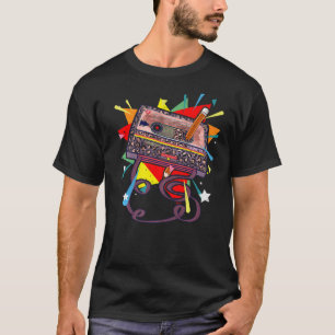 80er- und 90er-Vintage Retrokassetten- und Pen-Par T-Shirt