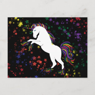 80er unicorn postkarte