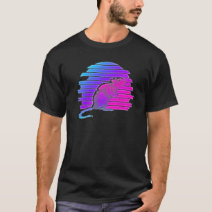 80er Vaporwave Retro Rat T-Shirt