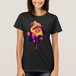 80er Vaporwave Zoo Tier Tropischer Vogel Exotische T-Shirt