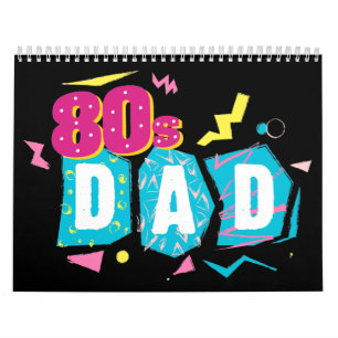 80er Vater-Retro Art-Neonentwurf Kalender