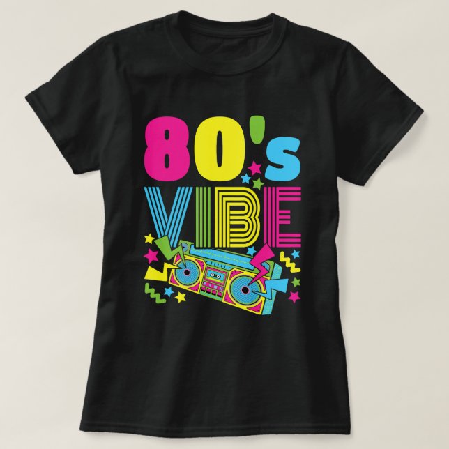 80er Vibe 80er Theme Outfit Achtzigers 8 T-Shirt (Design vorne)