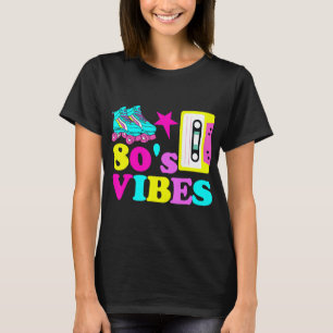 80er Vibes Roller Skate Party Cassette Tape Vintag T-Shirt
