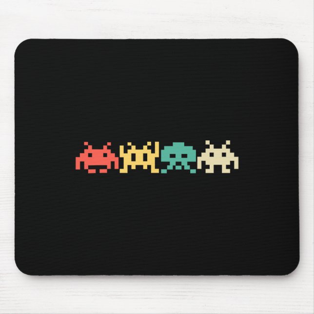 80er Video Game Vintag Retro Arcade 1 Mousepad (Vorne)