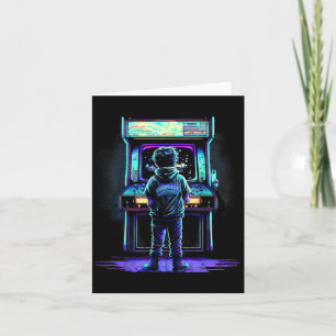 80er Videospiel Vintage Retro Arcade 3 Karte