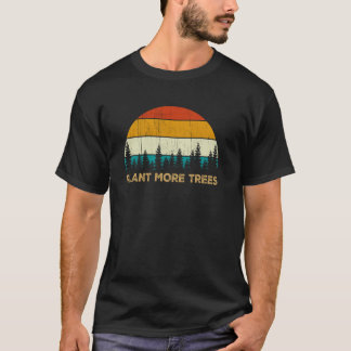 80er Vintage Retro Stil Wald Kiefern Pflanze Mo T-Shirt
