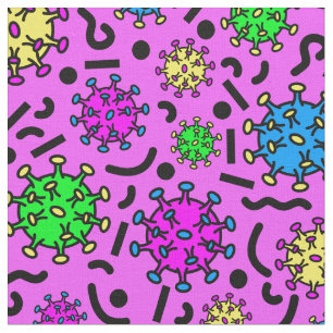 80er-Viren in rosa Gewebe Stoff