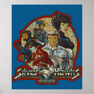 80er Zeichentrick-Klassiker SilverHawks Die Gang Poster