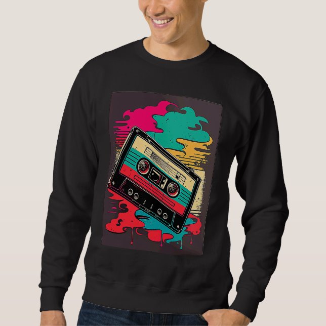 80s 90s retro vintage cassette sweatshirt (Vorderseite)